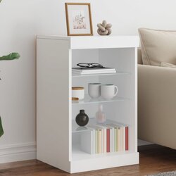 vidaXL Komoda s LED svjetlima bijela 41x37x67 cm Cijene