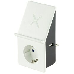 REV Vtičnica z USB (Bele barve, 1 x vtič šuko (tip F)) Cene