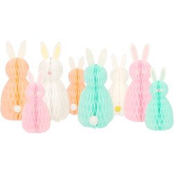Meri Meri 8 dijelni set papirnatih ukrasa honeycomb spring bunnies Cijene