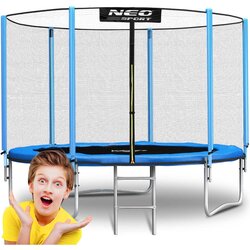 Janshop Vrtni trampolin 8ft/252cm s vanjskom mrežom i neo-sportskim ljestvama Cene