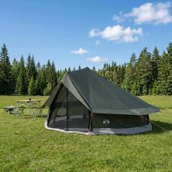 Tipi šator s krovom Maslinasto zelena 800 x 800 x 430 cm Cene