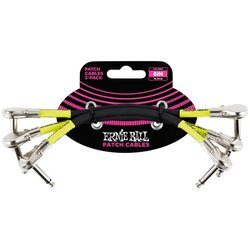 Ernie Ball kabel P06059 - 6(15,24cm) PATCH FLAT 6,3mm L - 6,3mm L instrument - crna boja Cene