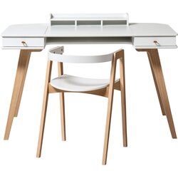 Oliver Furniture® pisaći stol sa stolicom white/oak Cene