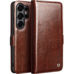 QIALINO Vintage denarnica etui Galaxy S26 Ultra, video stojalo, Rjava, (5000274828) Cene