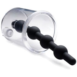 Tom of Finland Rose Bud Cylinder with Beaded Silicone Insert Black Cene