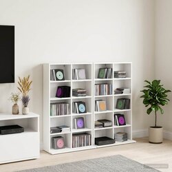 Cd ormar 2 kom. Bijela 65 x 23,5 x 97,5 cm Konstruirano drvo Cene