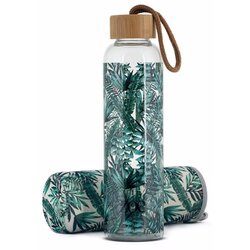 Zoe Bamboo Glass Bottle, Tropic Green, 500 ml, (20494624) Cene