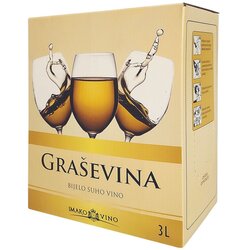 Vinarija Imako Vino Grasevina suho bijelo vino, 11,5% vol. 3l Cijene