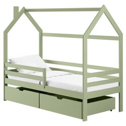  Drveni dječji krevet Lila s ladicom - olive - 200x90 cm - Madrac PE pjena 8 cm-spužvasti madrac Cijene
