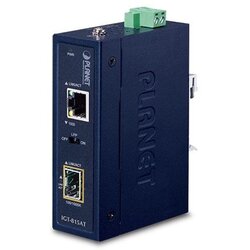 PLANET Technology Corporation Planet Industrial Compact Size 100 1000 Base- Open Slot SFP to 1GbE RJ45 Media Converter (-40 to 75 C) Cene