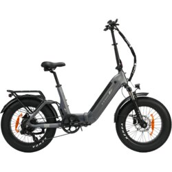 TTGO Zložljivo električno kolo F6 PRO, 250 W 48 V 18 Ah, 20-palčno debelo kolo, trojno vzmetenje, sivo, (5000232006) Cene