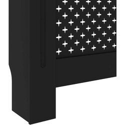 vidaXL Pokrov za radiator črn 172x19x81,5 cm mediapan, (20769823) Cene