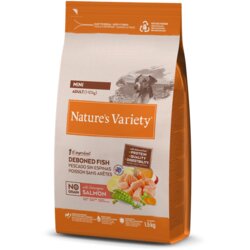 Nature’s Variety dog no grain mini adult salmon 1,5kg Cene