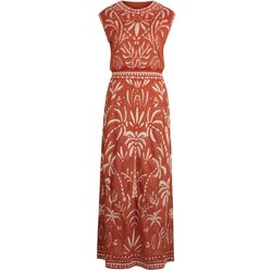 IVKO WOMAN Žakardna haljina/ urban botanik motiv - lešnik Cene