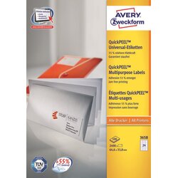 Avery Zweckform Avery 3658Z self-adhesive label Rectangle White 2400 pc(s) Cene
