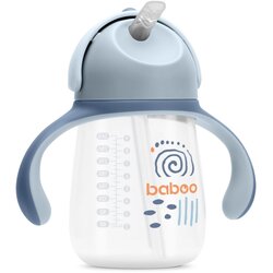 Baboo Cup with Silicone Straw skodelica s slamico Blue Haze 9m+ 260 ml Cene