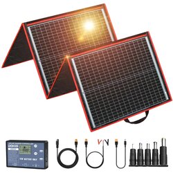 DOKIO prenosni zložljivi solarni panel, 200W največja moč, monokristalni material, 160W solarni panel set, (5000156994) Cene