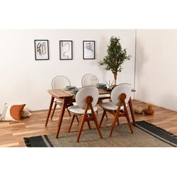  Trpezarijski sto i stolice Touch Wooden Cream Cene