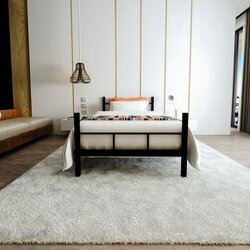 Hanah home Gentle - 100 x 200 Black Single Bedstead Cene