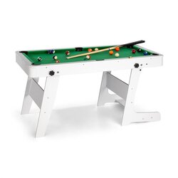 OneConcept Trickshot, biljarski stol, 140 x 64,5 cm, 16 kugli, 2 štapa za biljar, MDF, bijela Cijene