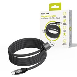 MOBILE ORIGIN Magnetic Cable USB-A to USB-C black 1m Cene
