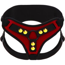 Taboom Bondage in Luxury Strap-On Harness Deluxe Red Cene