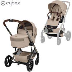 Cybex Gold® otroški voziček balios™ s lux z zložljivo košaro almond beige (taupe frame) Cene