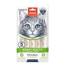 WANPY cat Creamy Lickable Treats for Cats Kidney care - Chicken & Veggies 5x14g Cene