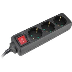 Commel produžni kabl 3 utičnice sklop 16A 3500W crna 1.4m H05VV-F 3G1 C232-324 Cene