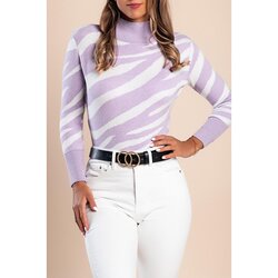 Fenzy Pletena Majica Dugih Rukava, Lila Cijene