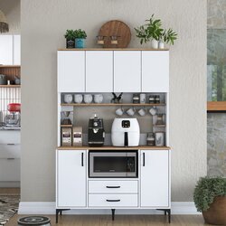 Hanah home JE168 - 3257 whitewalnut multi purpose cabinet Cene