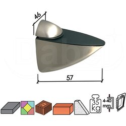 Dabel nosač za staklenu policu N43 Mat-Ni 46/100/4-40mm 35kg DBP2 1513073 Cene
