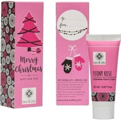 Leo & Lilo Mala čestitka Sretan Božić s kremom za ruke - Peony Rose Cene