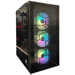 Ig Max Kucište X3805-A06 GIANT GLASS, E-ATX, ventilator RGB 3x 120mm, 3xUSB, audio panel Cene