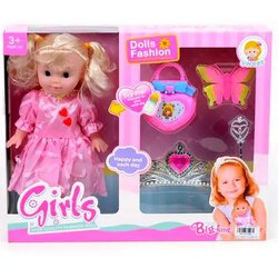 Magic Toys Lutka z lasmi v čopu Igralni komplet s tiaro in dodatki 25cm Cene