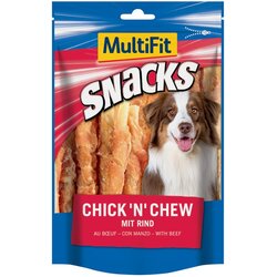 MultiFit poslastica za pse Chick'n Chew No. 4 s govedinom, 100 g Cene