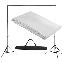 vidaXL pozadinski sustav s potporom 300 x 300 cm bijeli Cijene