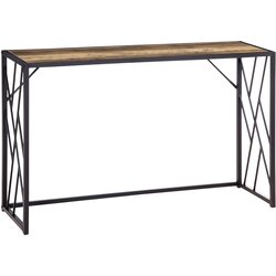 HOMCOM Industrijski stil konzolna mizica v predsobi, vintage pohištvo iz jekla in lesa, 120x35x75cm, rjava barva, (20745646) Cene