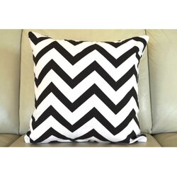 Zig Zag dekorativni jastuk 40x40cm, crni Cene