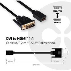 Club3d DVI Adapter [1x Muški konektor DVI-D - 1x Ženski konektor HDMI] Crna Cene