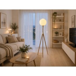 Skandi Light™ – Dizajnerska LED podna lampa od prirodnog drveta i PLA abažura Cijene