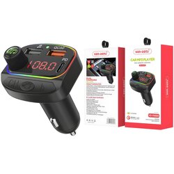 Ven-Dens Autopunjač i FM Prijenosnik s 2 USB Porta + PD 18W - Crna Cene