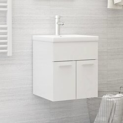 vidaXL Ormarić za umivaonik visoki sjaj bijeli 41x38,5x46 cm iverica Cijene
