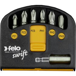 Felo set sa držačem i bitovima industrial swift ph/pz 02060326 7 kom Cene
