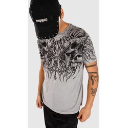 Affliction Decimation T-shirt silver lava wash Cene