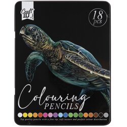  Olovke u boji Craft Sensations - 18 kom (olovke za bojanje u limenoj) KORIŠTENO Cijene