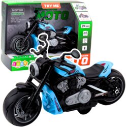 Battery Operated Toy Motorcycle Motor Lights Sounds Blue Cene