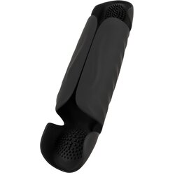 Rebel Vibrating Penis Trainer with 3 Point Stimulation Black Cene