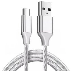 Optimus usb data kabel (1.5m, usb-c na usb-a, pleteni/najlon, bijeli) Cene