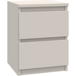 TOP E SHOP Modern Cashmere Bedside Table Malwa M2 with 2 Drawers, (21740233) Cene